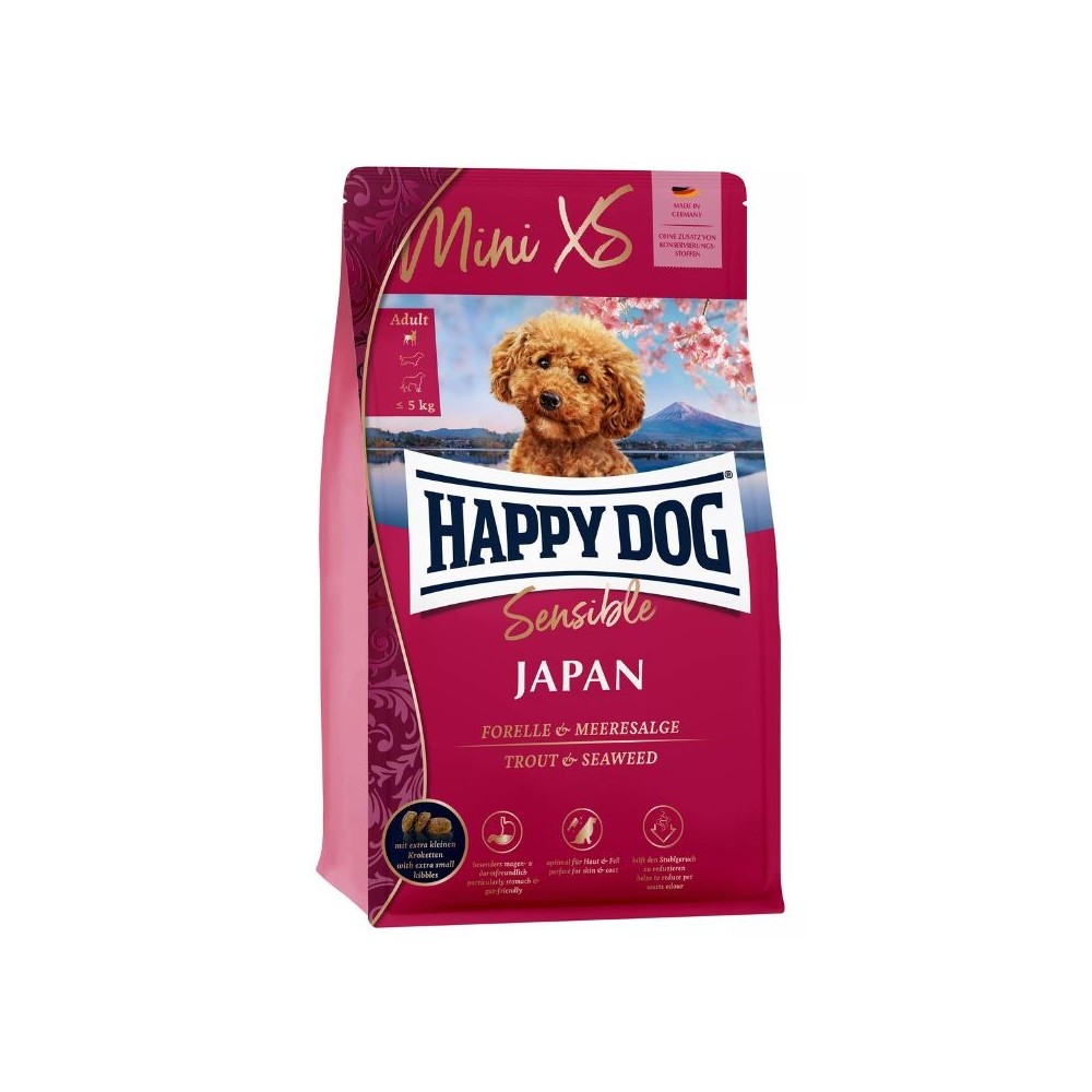 happy-dog-xs-japan-visavertis-maistas-mazu-veisliu-suaugusiems-sunims-su-upetakiais-ir-juru-dumbliais-300-g-akvazoo-lt