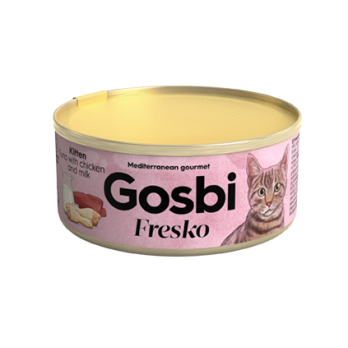 Gosbi Fresko Kitten Tuna, Chicken&Milk konservai jauniems kačiukams su tunu, vištiena ir pienu 70 g