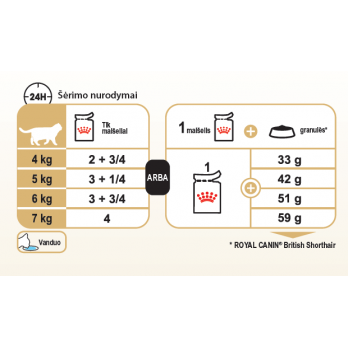 Royal Canin FBN British Shorthair Adult konservuotas maistas suaugusioms Britų trumpaplaukių veislės katėms 85 g