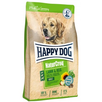 Happy Dog visavertis pašaras suaugusiems šunims su ėriena ir ryžiais NaturCroq Lamm&Reis 1 kg