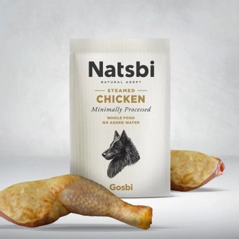 Natsbi Steamed Chicken visavertis pašaras šunims su vištiena 200 g