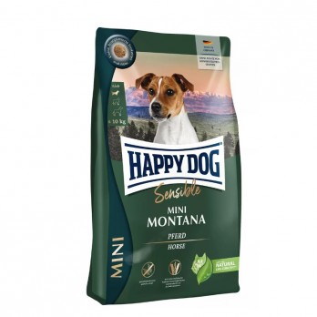 Happy Dog Mini Montana visavertis pašaras suaugusiems mažų veislių šunims su arkliena, 4 kg