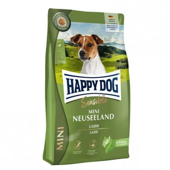 Happy Dog Mini Neuseeland visavertis pašaras mažų veislių suaugusiems šunims su ėriena ir ryžiais, 10 kg