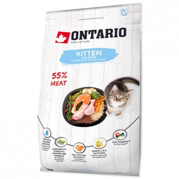 Ontario visavertis pašaras jauniems kačiukams su lašiša Kitten Salmon, 2 kg