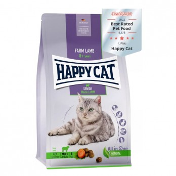 Happy Cat visavertis pašaras senoms katėms su ėriena Senior WeideLamm, 300 g