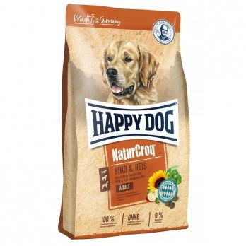 Happy Dog NaturCroq Rind&Reis visavertis pašaras suaugusiems šunims su jautiena ir ryžiais, 4 kg