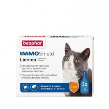 Beaphar Immo Shield antiparazitiniai lašai katėms, 3x1 ml