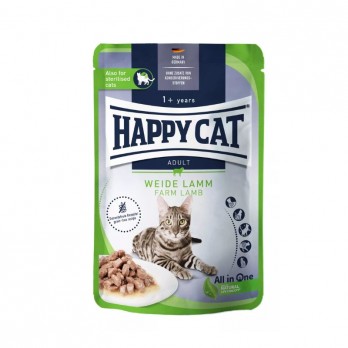 Happy Cat guliašas katėms su ėriena WeideLamm, 10x85 g