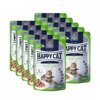 Happy Cat guliašas katėms su ėriena WeideLamm, 10x85 g