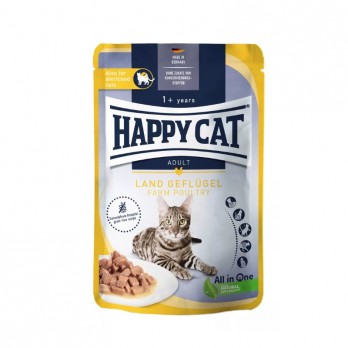 Happy Cat guliašas katėms su paukštiena LandGeflugel, 85 g