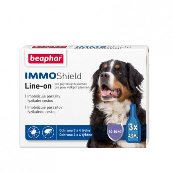 Beaphar Immo Shield antiparazitiniai lašai didelių veislių šunims 30-50 kg, 3x4,5 ml