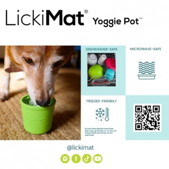 Laižymo puodelis LickiMat Dog Yoggie Pot, žalias