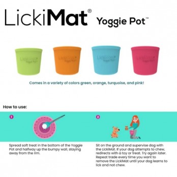 Laižymo puodelis LickiMat Dog Yoggie Pot, žalias