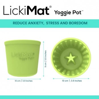 Laižymo puodelis LickiMat Dog Yoggie Pot, žalias