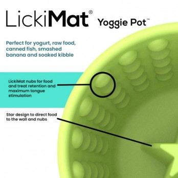 Laižymo puodelis LickiMat Dog Yoggie Pot, žalias