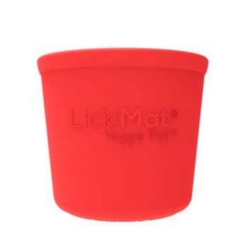 Laižymo puodelis LickiMat Dog Yoggie Pot, raudonas