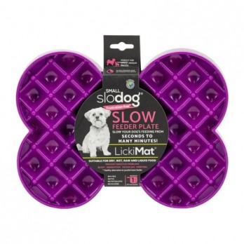 Lėto ėdimo dubenėlis LickiMat Dog Small Slodog, violetinis