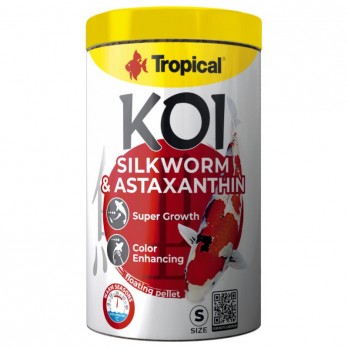 Koi Silkworm & Astaxanthin Pellet S pašaras Koi karpiams, 1000 ml