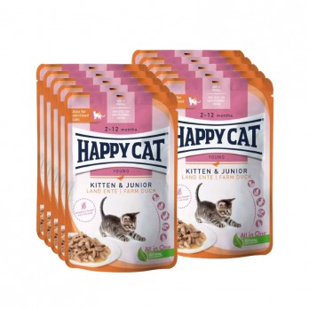 Happy Cat guliašas jauniems kačiukams su antiena Kitten&Junior LandEnte, 10x85 g