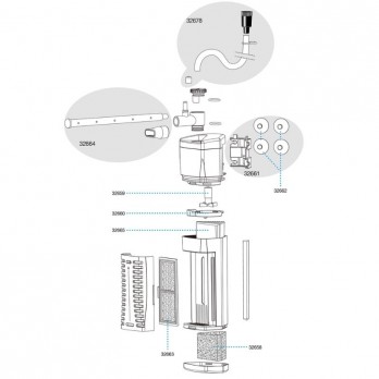 Sera vidinis kampinis filtras X-Edge 450, 450 l/h, 5 W