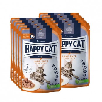 Happy Cat guliašas katėms su antiena LandEnte, 10x85 g