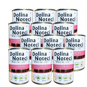 Dolina Noteci Premium konservai šunims su veršiena ir žaliaisiais žirneliais 12x400 g