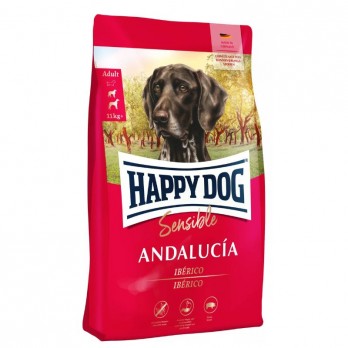 Happy Dog Andalucia visavertis pašaras suaugusiems šunims su Iberijos kiauliena ir ryžiais, 11 kg