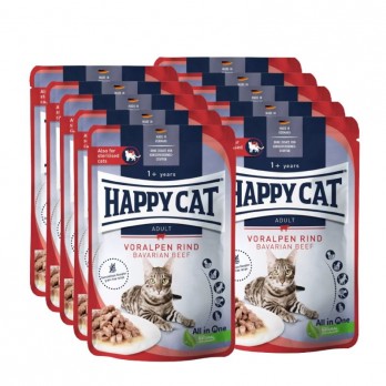 Happy Cat guliašas katėms su jautiena VoralpenRind, 10x85 g