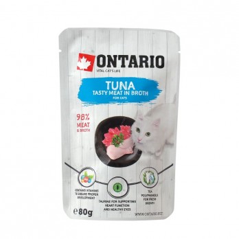 Ontario konservai katėms su tunu sultinyje, 80 g