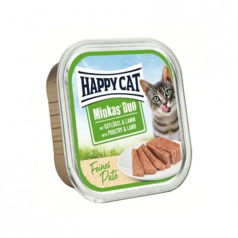 Happy Cat Duo konservai katėms su paukštiena ir ėriena, 100 g